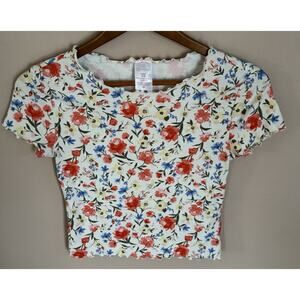 No Boundaries Ladies Juniors 2Pc Floral Skirt Set S 3-5